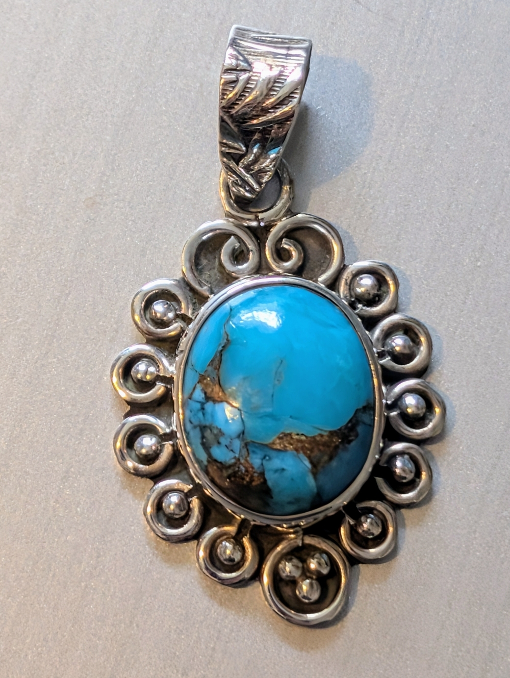 925 Silver And Turquoise Pendant